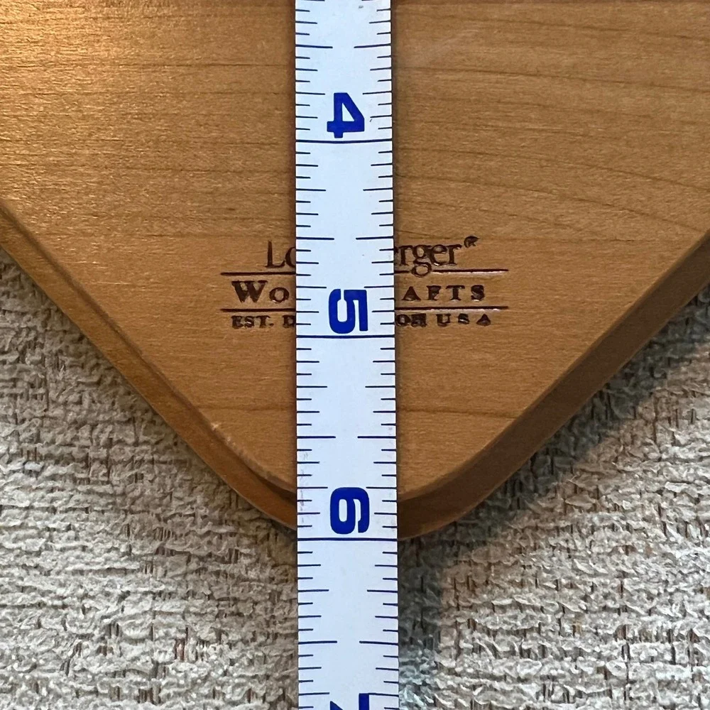 Longaberger WoodCrafts Fan Shaped Basket Lid Wood‎ Dresden OH USA 8.25x6.5
